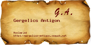 Gergelics Antigon névjegykártya